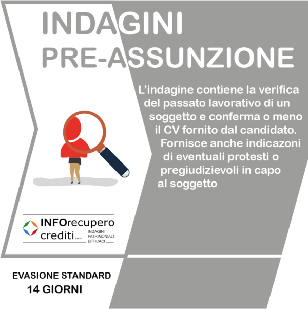 indagini pre assunzione