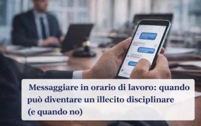 Messaggiare in orario di lavoro